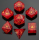 Dragons Hoard Gemstone Dice Set Blast Ruby Red in Fire Design (7)