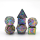 Rainbow Solid Metal Dragon Polyhedral Dice Set