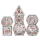 Matt Silver Hollow Dragon Dice Set (7)
