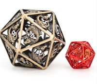 Titan Hollow Bronze 55mm D20 with Dragons