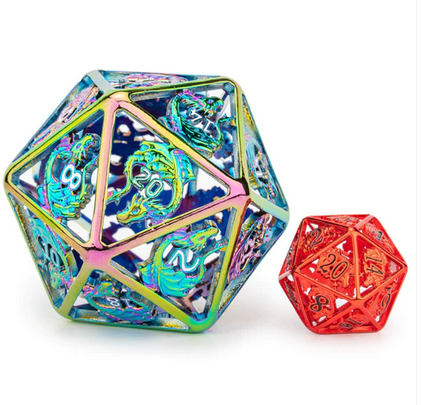 Titan Hollow Prism 55mm D20 with Dragons