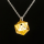 Gold D20 Dice Necklace Pendant w/chain