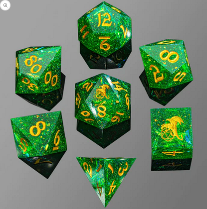 Captured Magic Hand Sanded Sharp Edge Resin Green (7)