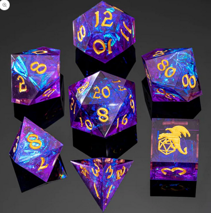 Captured Magic Hand Sanded Sharp Edge Resin Purple (7)