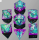Captured Magic Hand Sanded Sharp Edge Resin purple w/green (7)