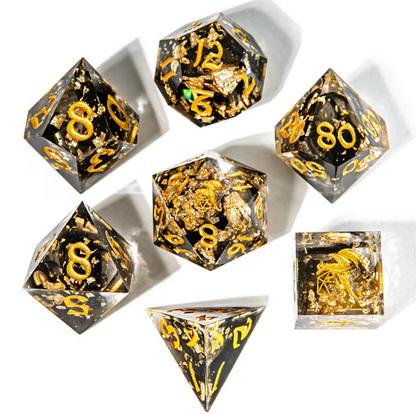 Captured Magic Handmade Sharp Edge Resin Dice Tainted Treasures (7)