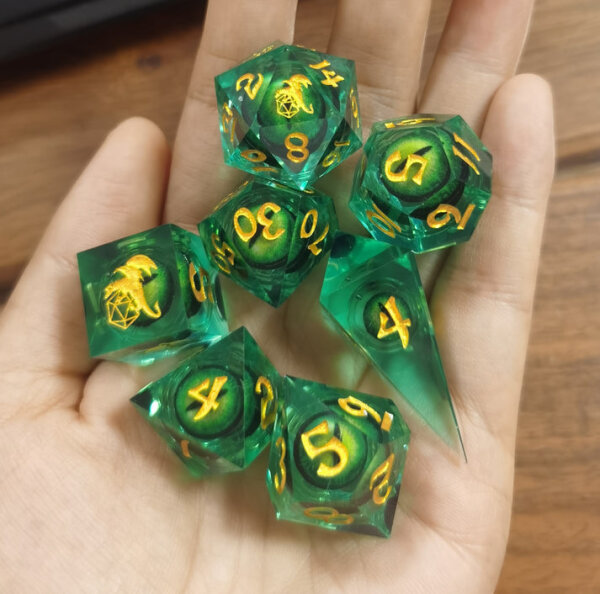 Always Watching Beholders Rolling Eyeballs Sharp Edged Dice Set (7)