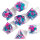 Vapor Wave Blossom Sharp Edge Dice Set (7)