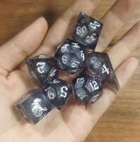 Sharp Edge Liquid Core RPG Dice Set Black (7)