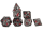 Black and Blood Hollow Metal Gears of Providence Dice Set (7)