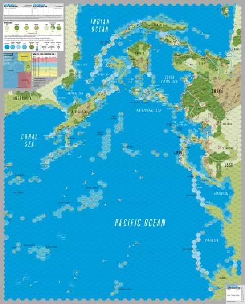 Pacific War: Mounted Map Set (EN)