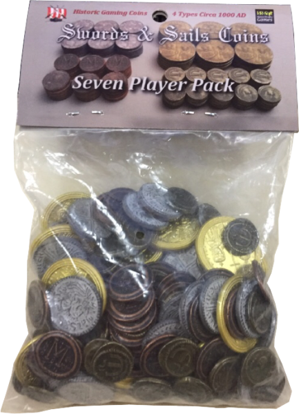 Swords and Sails: 7 Player Coin Set Reprint (EN)