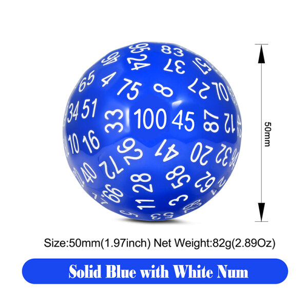 D100 Dice Blue