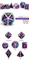 Metal & Enamel Dice Set (7) Purple Iridescence
