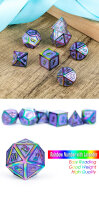 Metal & Enamel Dice Set (7) Lavender Iridescence