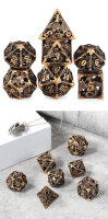 Hollow Dice Set (7) Dragon Brass