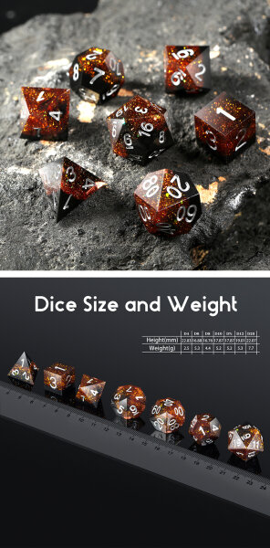 Sharp Edge Dice Set (7) Cola