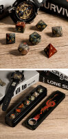 Gemstone Dice Set (7) Bloodstone Natural