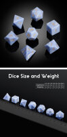 Gemstone Dice Set (7) Blue Lace Agate Synthetic