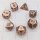 Dice Set Bludgeoning Damage Metal Copper/Dark (7)