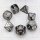 Dice Set Piercing Damage Metal Black/Silver (7)