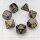Dice Set Piercing Damage Metal Black/Gold (7)