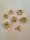 Metallic Dice Gold Color Solid Metal Polyhedral  (7)