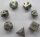 Metallic Dice Antique SilverColor Solid Metal Polyhedral  (7)