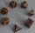 Metallic Dice Antique Copper Color Solid Metal Polyhedral  (7)