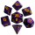 16mm Polyhedral Purple w Gold Numbers (7)