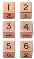 Metallic Dice 6Count 16mm d6 Copper Metal Dice Set