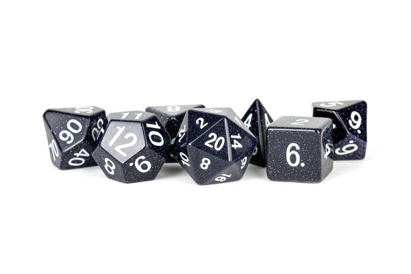 16mm Stone Poly Dice Set Blue Sandstone (7)