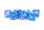16mm Stardust Acrylic Poly Dice Set Blue with Silver Numbers (7)