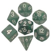 Resin Dice 16mm Ethereal Green with White Numbers Dice...