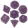 Resin Dice 16mm Ethereal Light Purple with White Numbers Dice Set (7)
