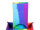 Fold Up Velvet Dice Tower Watercolor Rainbow
