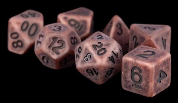 Resin Polyhedral Dice Set Ancient Copper (7)