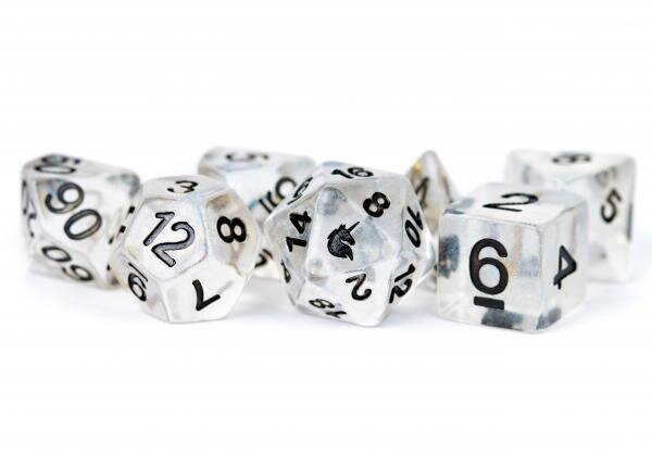Unicorn Resin Polyhedral Dice Set Unicorn Ice (7)
