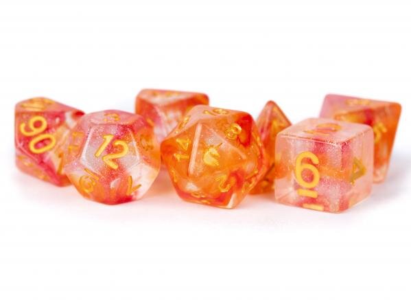 Unicorn Resin Polyhedral Dice Set Mystic Embers (7)