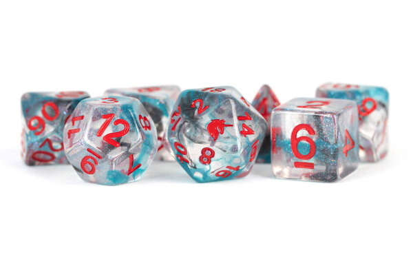 Unicorn Resin Polyhedral Dice Set Battle Wounds (7)