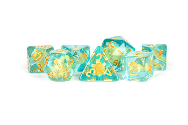 16mm Resin Poly Dice Set Turtle (7)