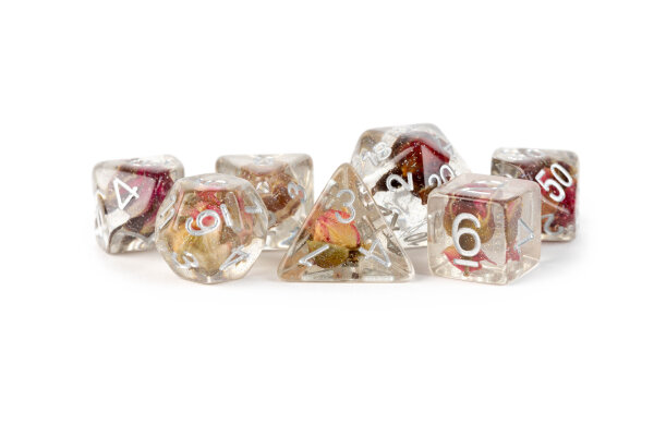 16mm Resin Poly Dice Set Rose (7)