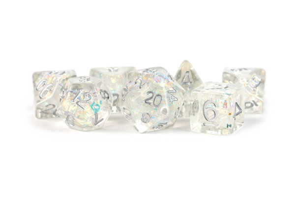 16mm Resin Poly Dice Set Rainbow Frost (7)