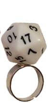 D20 Rings Adjustable White Ring One Size Fits Most