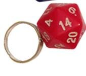 D20 Rings Adjustable Red Ring One Size Fits Most
