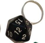 D20 Rings Adjustable Black Ring One Size Fits Most