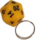 D20 Rings Adjustable Yellow Ring One Size Fits Most
