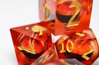 Sharp Edge Moving Eye RPG Dice Set (7) Amber Cyclops
