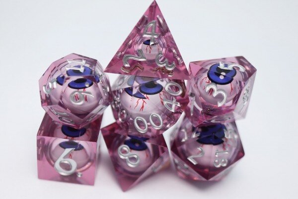 Sharp Edge Moving Eye Bloodshot RPG Dice Set (7)