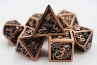 Copper Dragon Hollow Metal RPG Dice Set (7)